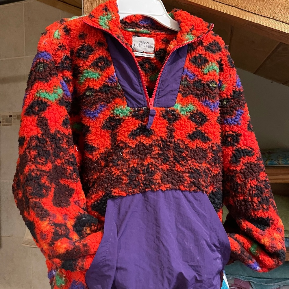 Urban Outfitters Fluffy Zip-Up Fleece